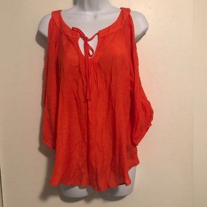 BCX Cold Shoulder Cut Out Blouse